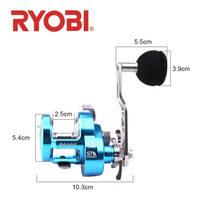 Moulinet Ryobi RANMI Baitcasting - Pêche Mer, Ratio 6.8:1, Frein 12 Kg, 10+1 Roulements, Taille SP200