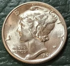 1941 Mercury Dime - Bright White - Full Bands - High Grade