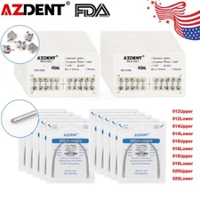 AZDENT Dental Orthodontic Braces Brackets Mini Roth.022 Hook345/Arch Wire Nature