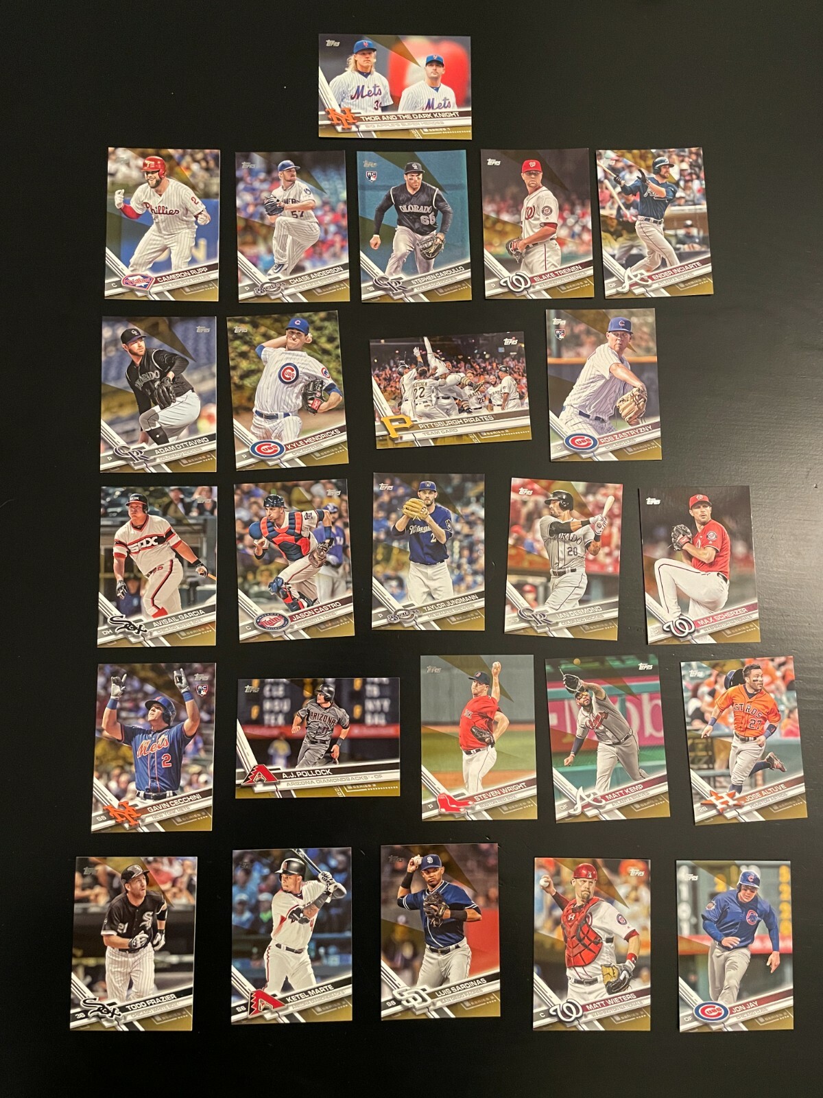 2017 Topps Gold 25 Card Lot NO Dups Rookies Stars Ketel Marte Max Scherzer +