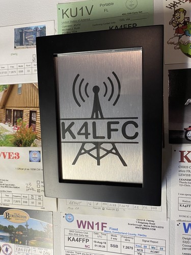 Ham Radio Custom Call Sign Monogrammed Wall Or Desk Frame - Zdjęcie 6 z 6