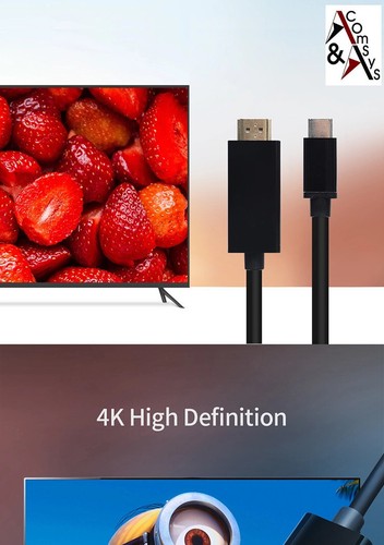 1.8m Kabel Konverter Adapter USB C Typ C zu HDMI 1080p PC MacBook Huawei Samsung - Bild 9 von 9