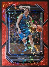 Dirk Nowitzki 2022-23 Prizm RED FAST BREAK PRIZM Insert Card (#'d 070/100)