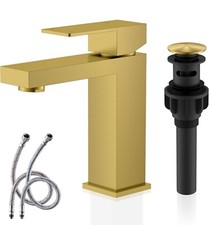 KENES Gold Brushed Single Hole Single Handle Bathroom/Kitchen Faucet