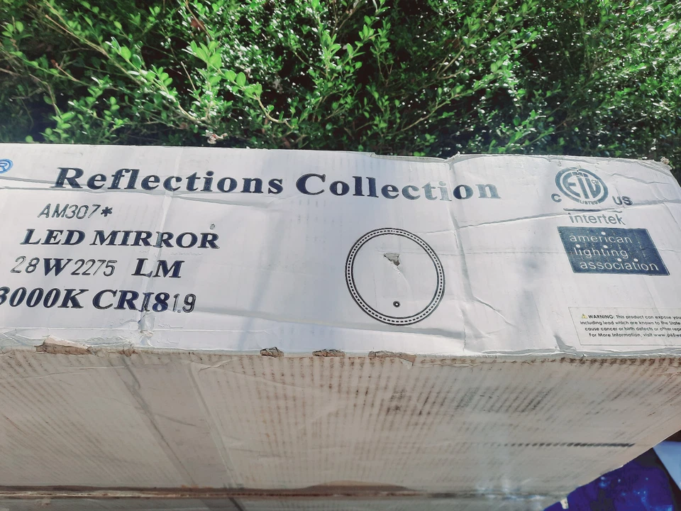 Artcraft Lighting AM307 Reflections 23-1/2" W x 29-1/2" H Oval Framed Mirror NEW - Image 3 of 4