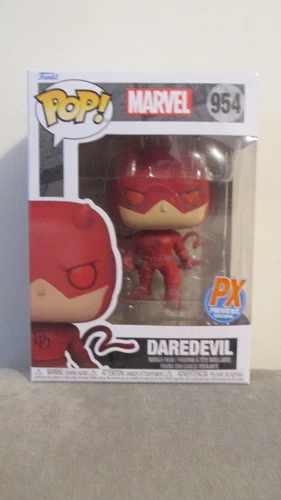 RARE!! #954 • DAREDEVIL - Action Pose (PX PREVIEW EXC.) Funko Pop + protector