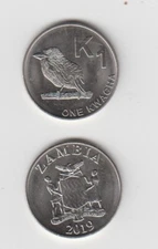 ZAMBIA:  1 Kwacha coin ( 2019) MINT condition