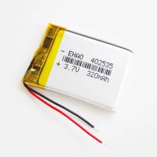 3.7V 320mAh Lipo Polymer Rechargeable Battery 402535 For MP3 Watch GPS Camera