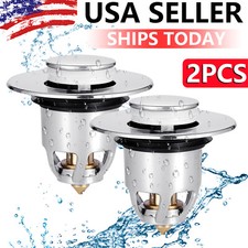 2PCS Bathroom Sink Plug Stopper Wash Basin Core Bounce Pop Up Drain Filter US