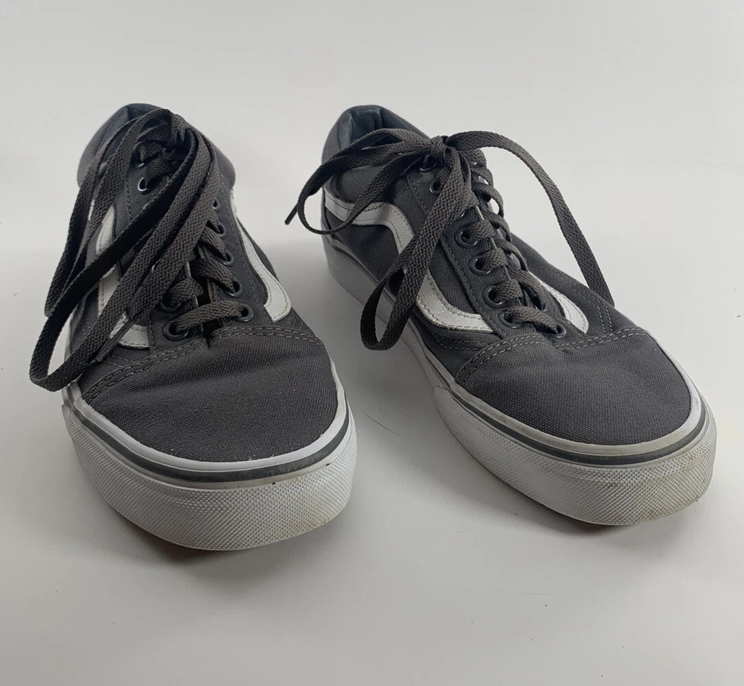 Grey vans white clearance stripe