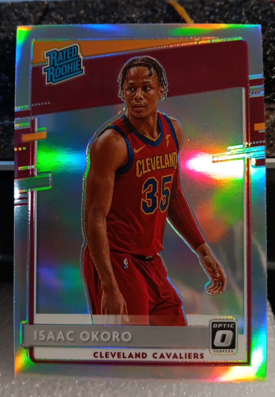 2020-21 Panini Donruss Optic #155 Isaac Okoro Silver Prizm - Rated Rookie