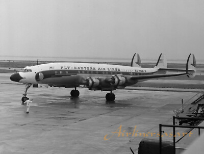 Eastern Airlines Lockheed L-1049G Constellation N6234G IDL 1957 8''x12'' B&W Print