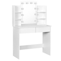 Eugad Schminktisch Mit Led Beleuchtung & Spiegel Mdf Frisiertisch Kosmetiktisch