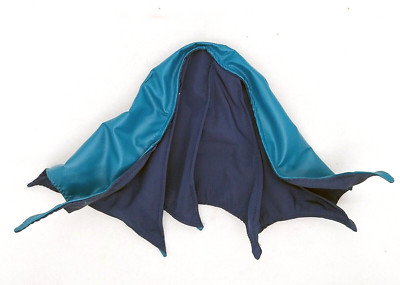 SU-MF-TBUBAT: Faux Leather Blue Wired Cape for McFarlane Batman Hush Figure