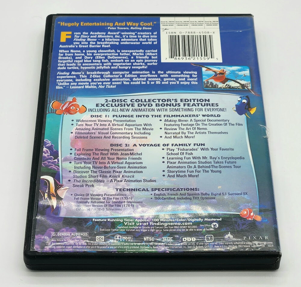 Disney DVD Pixar DVD Special Edition Tested & Work YOU PICK MOVIE