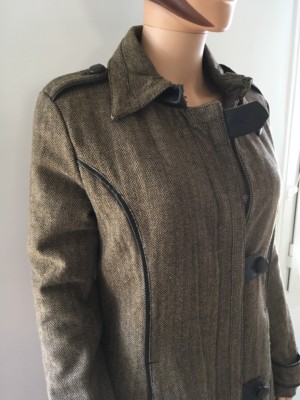 Manteau Femme SCHOO/RAG Madeline - Marron/beige, Neuf Avec étiquettes, Polyester