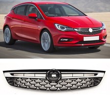 Fits Vauxhall Astra K 2015-19 Front Bumper Main Grille Black W/Chrome Trim