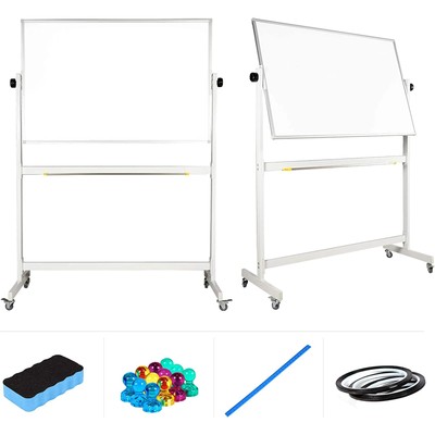 flybold Rolling Whiteboard Dry Erase Board On Wheels With Stand 48X32 In Large
