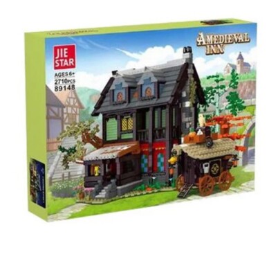 Jie Star 89148 - Mittelalterliches Gasthaus - Neu - 2710 Teile - OVP - DE