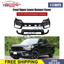 Front Upper Lower Bumper Cover For 2021-2023 Honda Ridgeline 2022-2023 Passport
