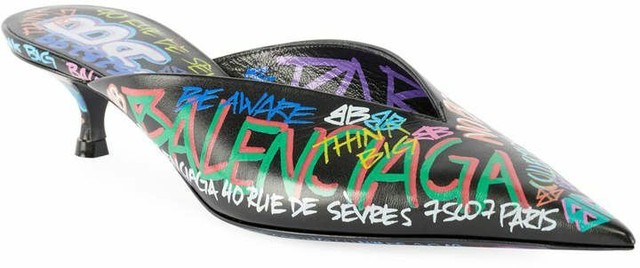 balenciaga graffiti mules