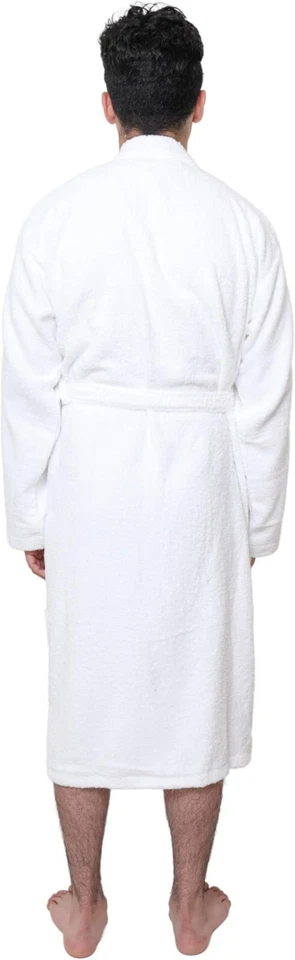 Albornoz Hombre 100% Algodón Terry Tela Batas Cinturón Con Cuello Paquete 1,2,6 Todas las Tallas Foto 2 de 4