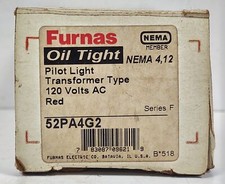 Furnas 52PA4G2 Incandescent Transformer Type Pilot Light w/ Red Lens No Bulb