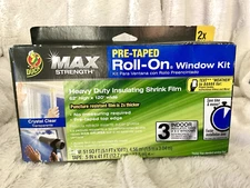 MAX Strength Heavy Duty Insulating Film Window Kit, 3-Window, 62-Inch X 120-Inch