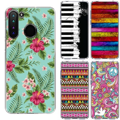 for Samsung Galaxy A21(Clear) ShockProof TPU Rugged Skin Phone Case  Cover-D5