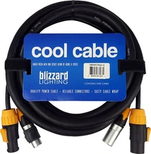 Blizzard DMX5PCT-10 Combo PC True1 Compatible 14 AWG+ 5 pin DMX  10' length