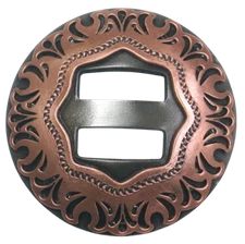 Augus Conchos Filigree Copper and Silver Slotted Single Concho