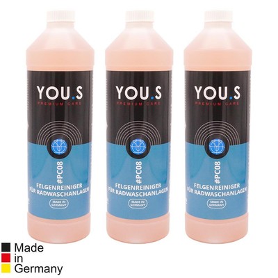 YOU.S Premium Care Rim Cleaner Concentrate Wheel Washer Hand Wash 3x 1Liter