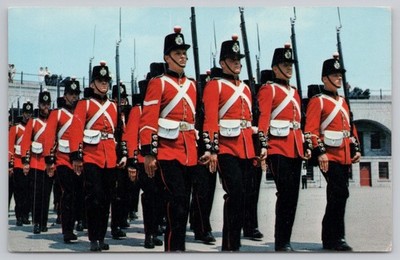 Old Fort Henry Guard Kingston Ontario Canada Soldiers Marching Postcard