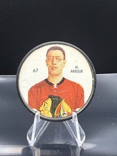 1960-61 SHIRRIFF NHL HOCKEY COIN #67 Al Arbour , Chicago Blackhawks