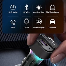 Transmisor de FM Bluetooth Para Carro Auto Radio Aux Manos Libres Adaptador