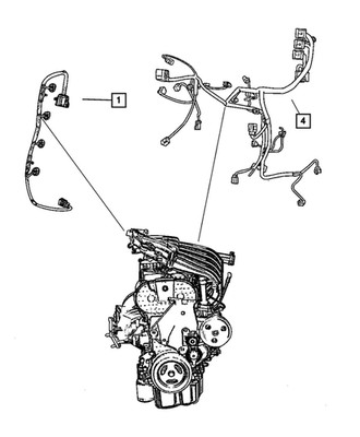 Genuine Mopar Engine Compartment Wiring 5140989AA