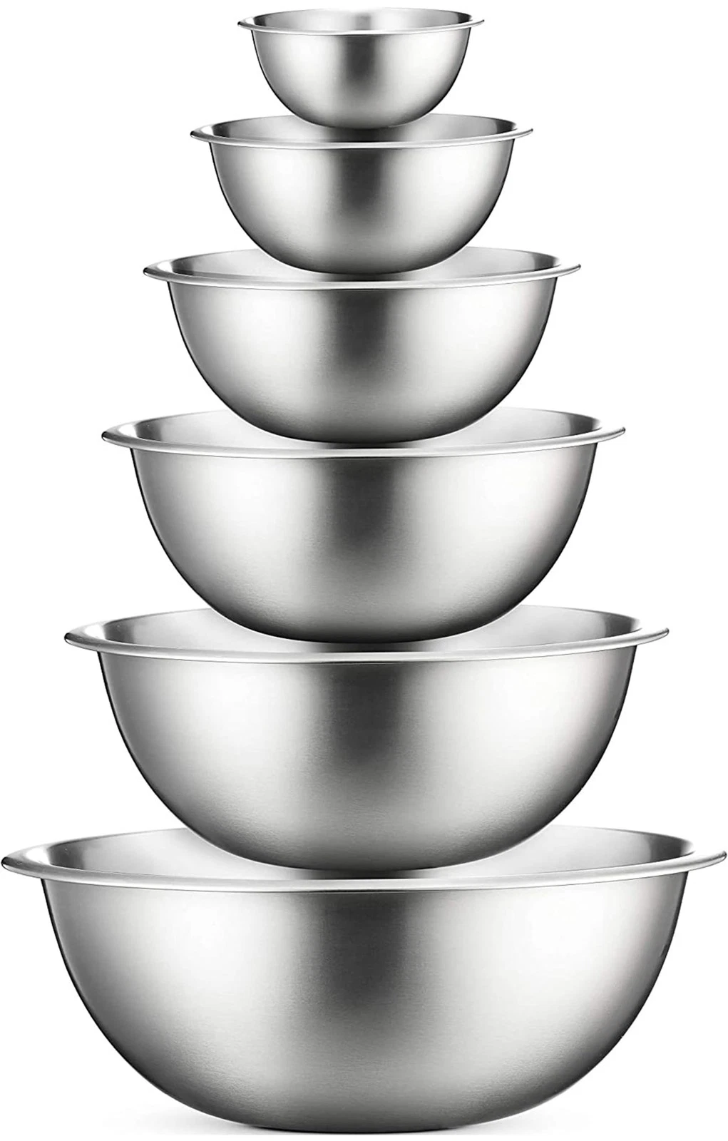 Home Cooking Essentials - FineDine 6 Piece Stainless Steel Mixing Bowls