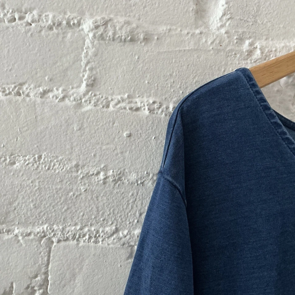 Vestido Pure Jill Indigo Para Mujer 4X Denim Azul Pullover Lagenlook Informal Cómodo Foto 3 de 4