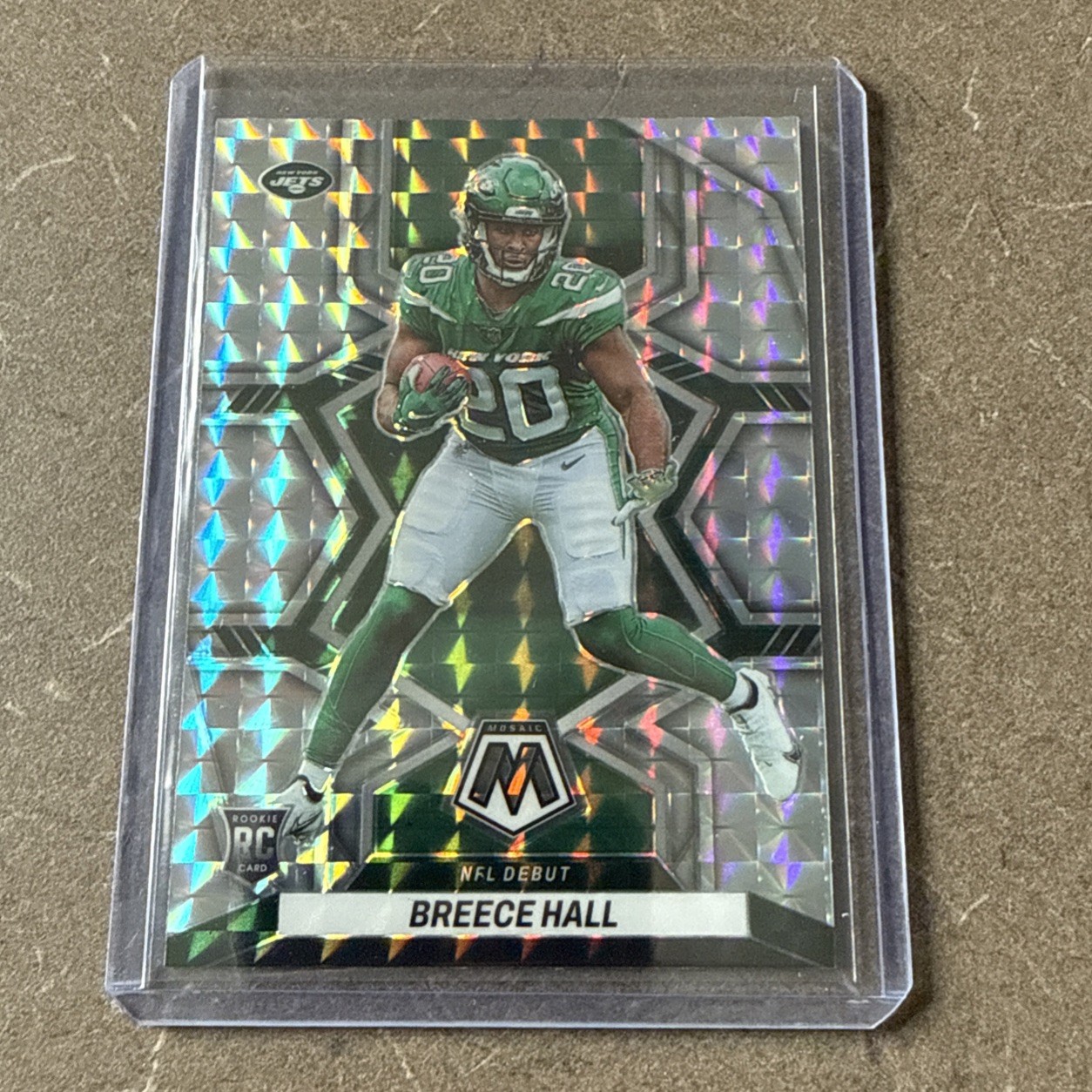 2022 Mosaic Breece Hall NFL Debut Silver Mosaic Rookie Jets RC