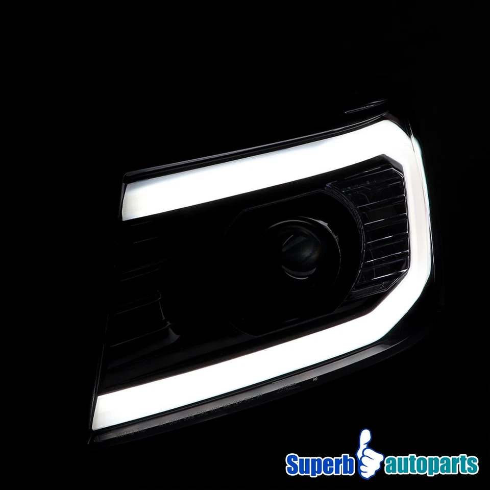Fits 2007-2013 Avalanche LED Strip Polished Black Projector Smoke Headlights - Image 4 of 4