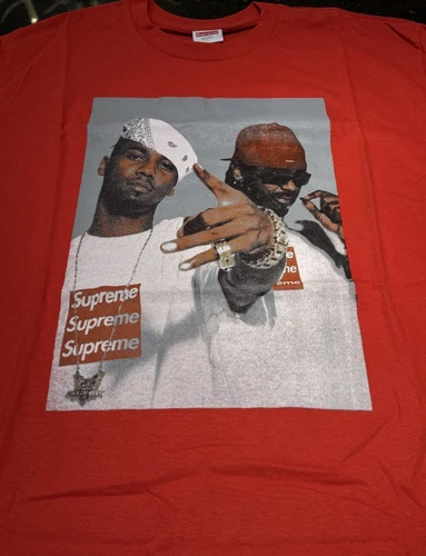 ASSPIZZA X SUPREME Chemise à logo triple boîte DIPSET ROUGE LARGE NEUF