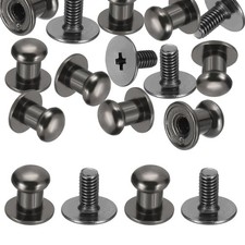 50 Pack 5 8 6mm Metal Button Spikes Rivets for Leather Round Head Rivets Black