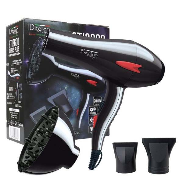 Secador de Pelo Profesional 2600W con Difusor AC Aire Frío