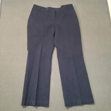 Talbots Newport Pants Womens Size 16W Trouser Navy Stretch Waist