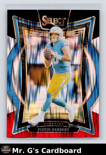 2024 Panini Select Black & Red Shock Justin Herbert #41 EX
