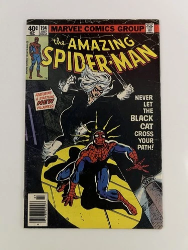 Amazing Spider-Man #194 Newsstand 1979 1st Appearance of Black Cat