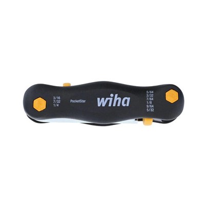 Wiha 35197 9 PIECE POCKETSTAR FOLD-OUT HEX KEY SET - SAE