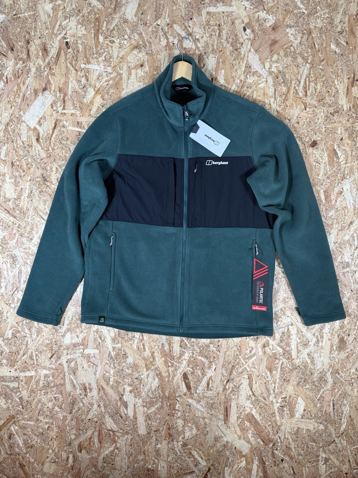 Berghaus Prism Guide IA Jacket XL Polartec Fleece Green Full Zip BNWT