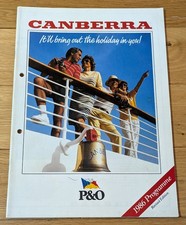 Genuine Vintage P&O Brochure - “Canberra - 1986 Programme (Revised Edition)”