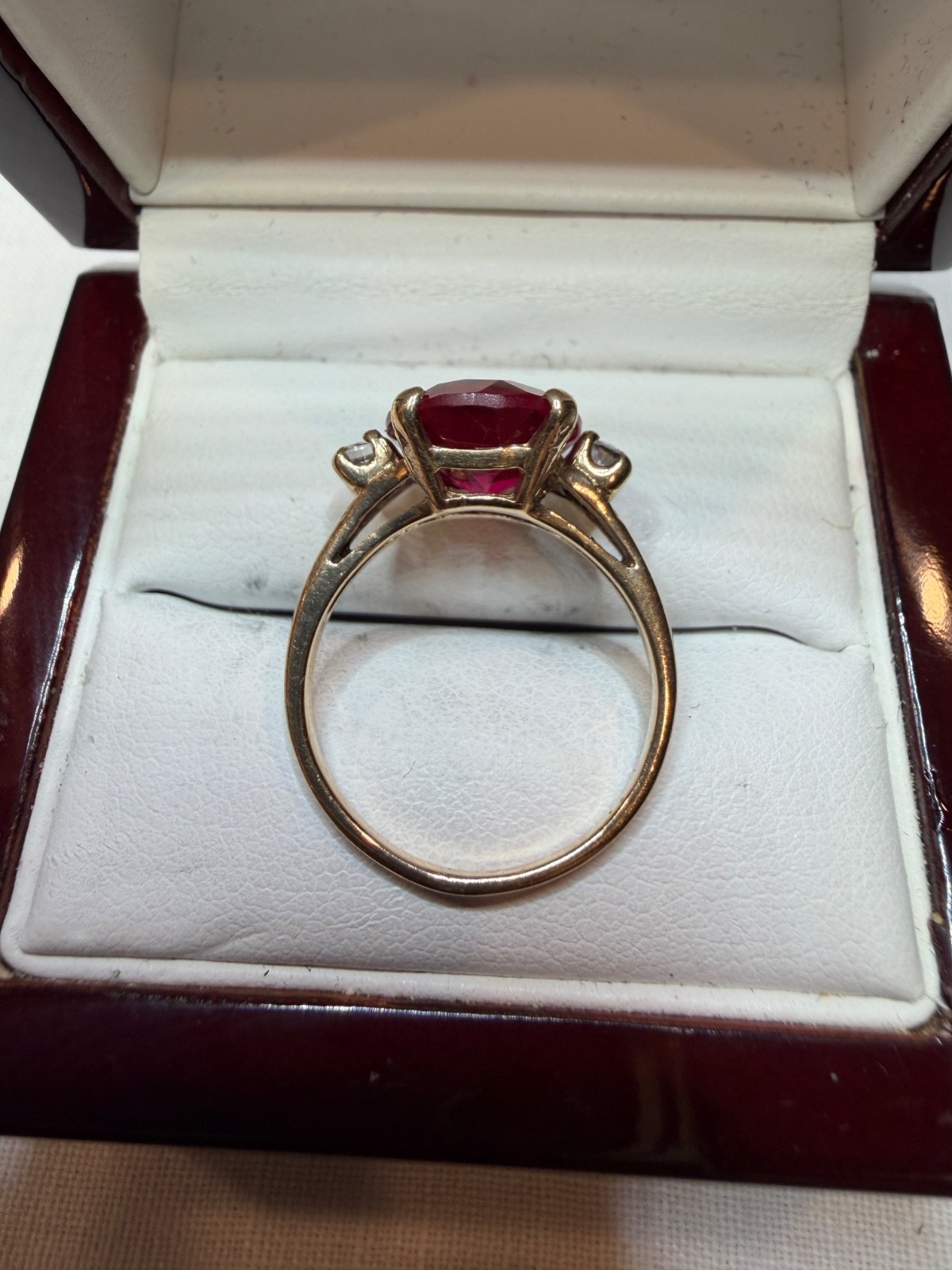 10k Synthetic Ruby ring - image 3
